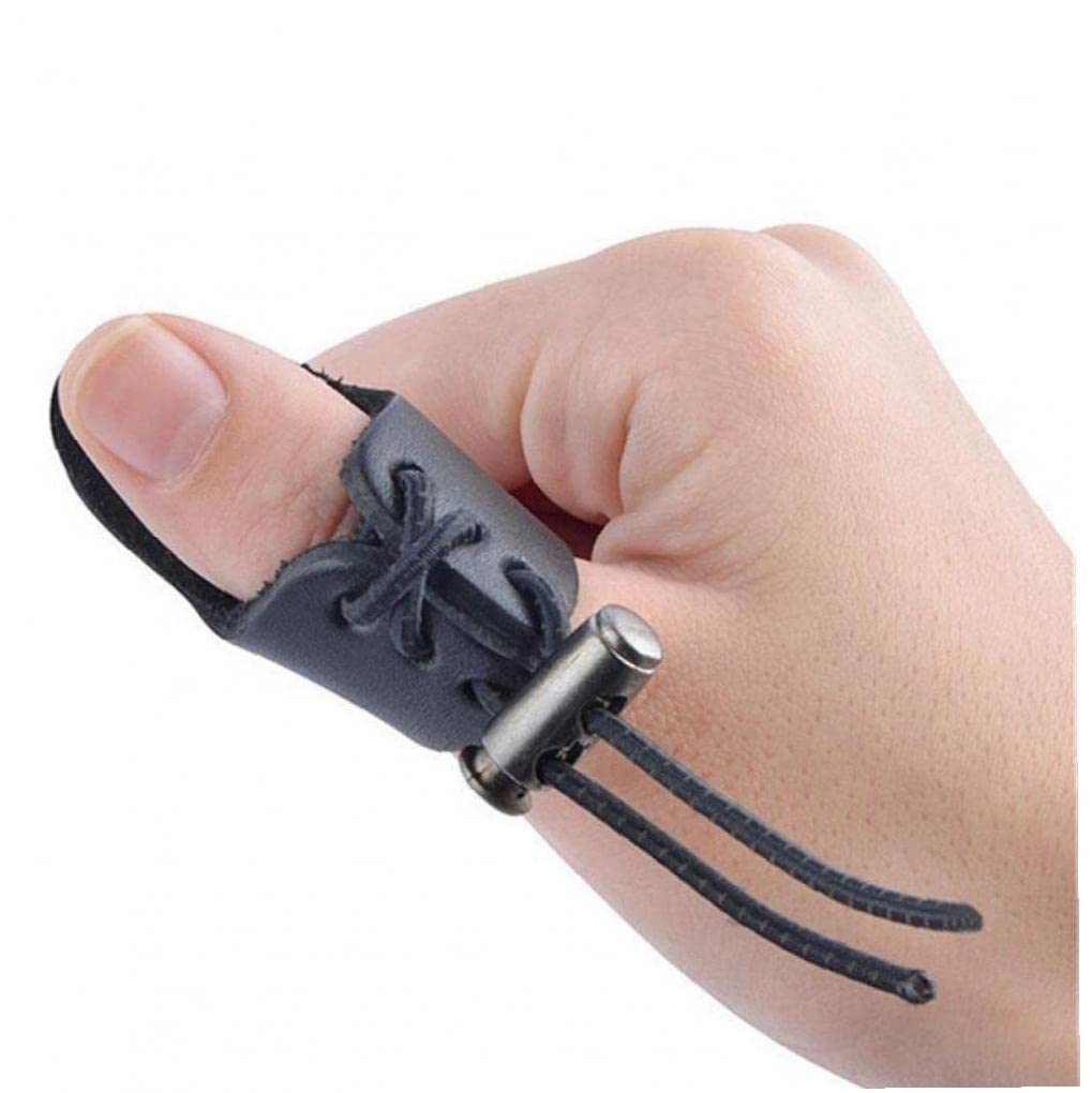 Archery Thumb Guard Thumb Ring Finger Leather Thumb Ring Archery Finger Protector for Hunting Reurve Takedown Bow