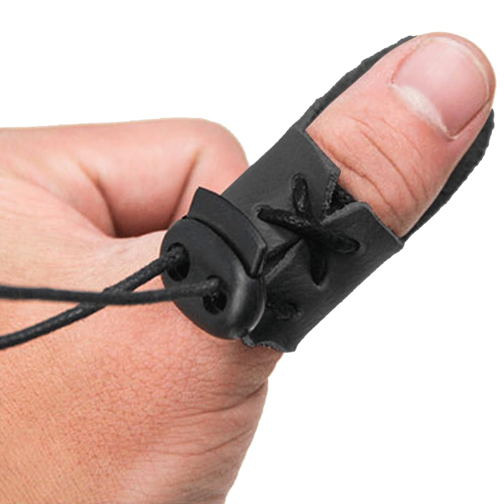 Archery Thumb Guard Thumb Ring Finger Leather Thumb Ring Archery Finger Protector for Hunting Reurve Takedown Bow