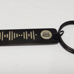 NationInFashion Spotify Code Custom Music Code Keyring Spotify Keychain Personalized Keycring Both side Engraving for Him Her Women Men Best Friends Mom Dad Sister Brother