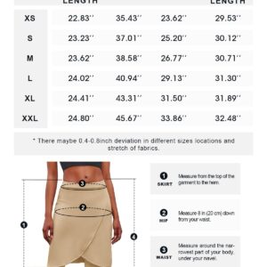 Aurgelmir Knee Length Womens Golf Tennis Skirts with Capri Legging Athletic Running Outdoor Workout Skorts with Pocket