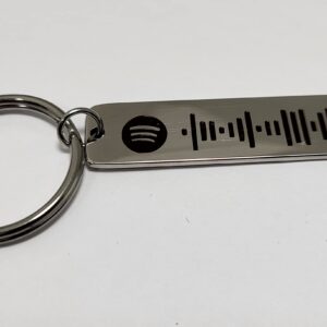 NationInFashion Spotify Code Custom Music Code Keyring Spotify Keychain Personalized Keycring Both side Engraving for Him Her Women Men Best Friends Mom Dad Sister Brother