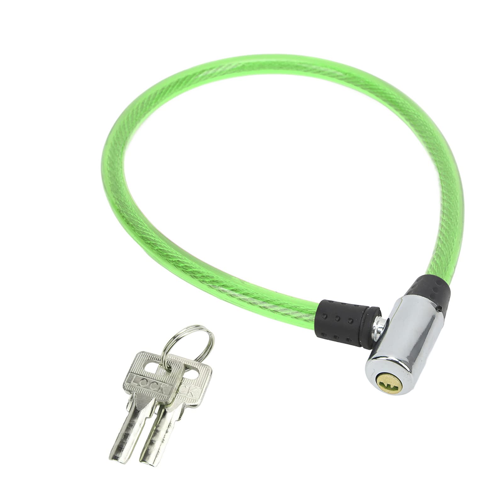 SPYMINNPOO Bike Lock Cable with Key Steel Wire Portable Cable Lock Security Bike Lock for Bike Motorcycle Gate 3 Colors(Green)