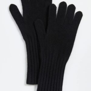 Vince Womens Boiled Cashmere Knit Glove,Black,OS