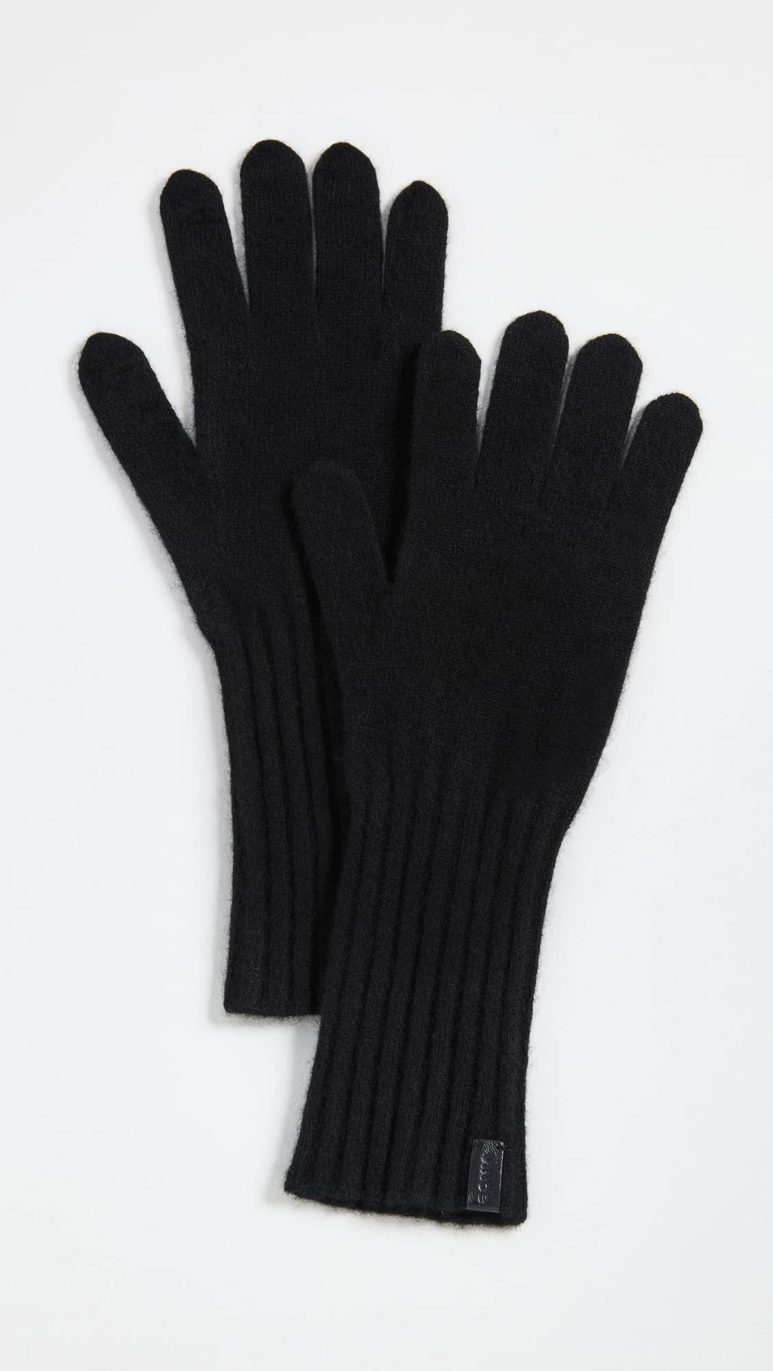 Vince Womens Boiled Cashmere Knit Glove,Black,OS