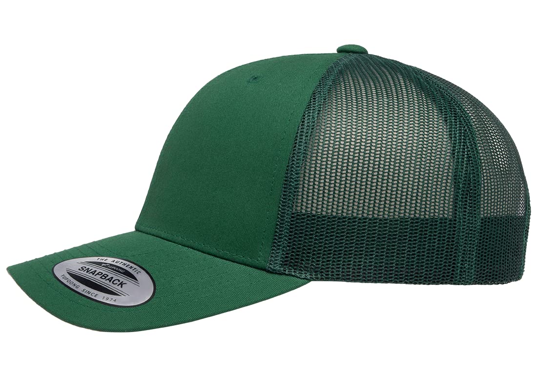 L2K Classics Plain Trucker Mesh Cap Baseball Cap - Mens Hats Trucker Hats for Men - Evergreen