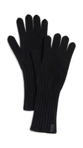 vince womens boiled cashmere knit glove,black,os