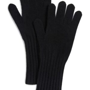 Vince Womens Boiled Cashmere Knit Glove,Black,OS