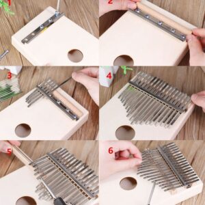 Jiayouy Kalimba Thumb Piano 17 Keys Kalimba DIY Kit with Carrying Bag Tuning Hammer Portable Mbira Finger Piano Gifts for Kids and Adults Beginners (Wood Color)