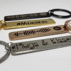 NationInFashion Spotify Code Custom Music Code Keyring Spotify Keychain Personalized Keycring Both side Engraving for Him Her Women Men Best Friends Mom Dad Sister Brother