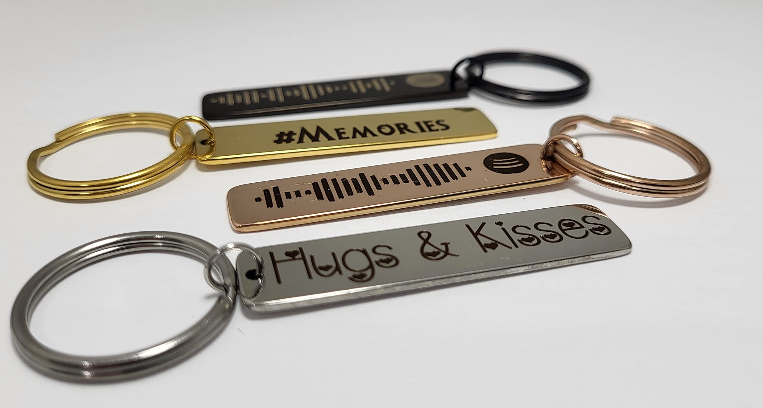 NationInFashion Spotify Code Custom Music Code Keyring Spotify Keychain Personalized Keycring Both side Engraving for Him Her Women Men Best Friends Mom Dad Sister Brother