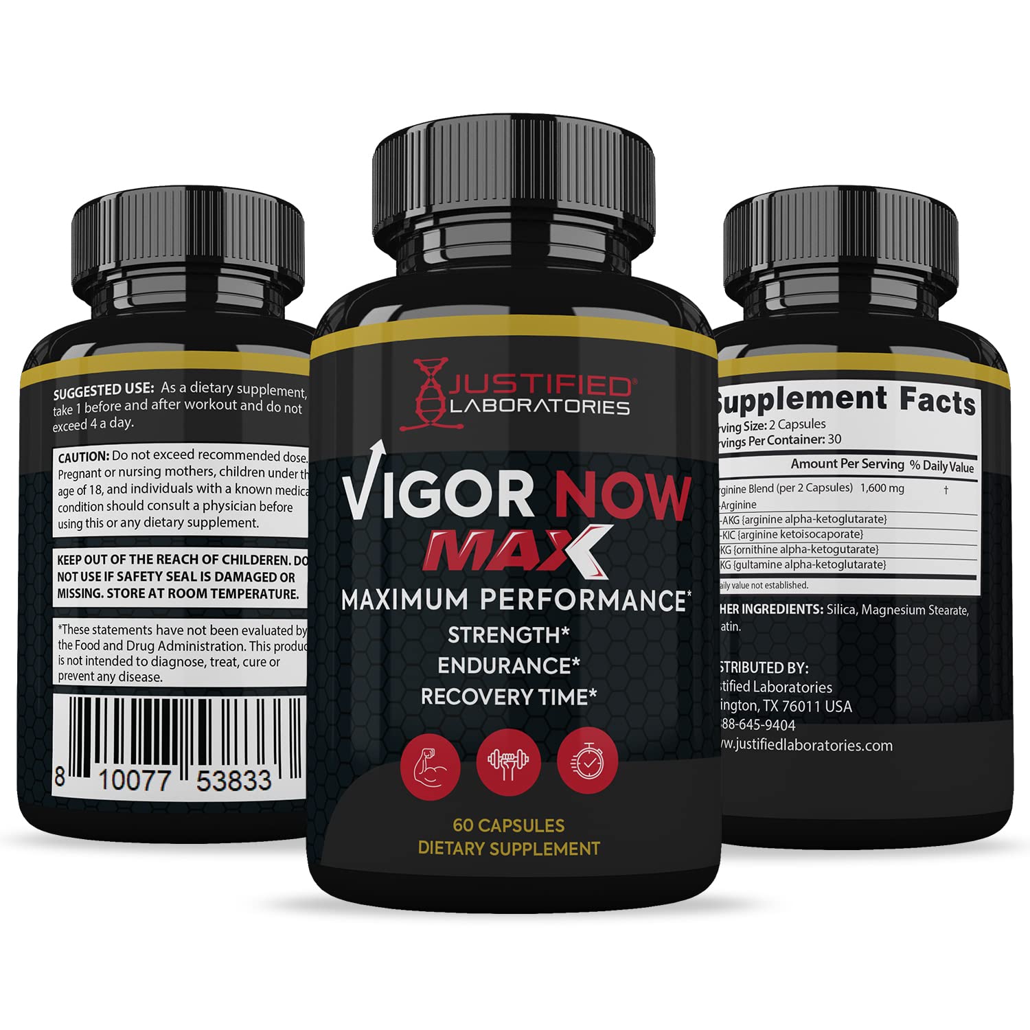 (5 Pack) Vigor Now Max 1600MG All Natural Advanced Men's Health Formula 300 Capsules