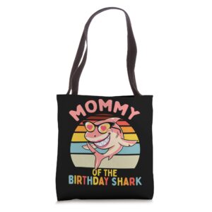 Mommy of the Shark Birthday Mom Matching Family Tote Bag