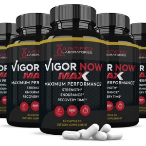 (5 Pack) Vigor Now Max 1600MG All Natural Advanced Men's Health Formula 300 Capsules