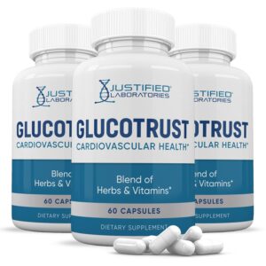 (3 pack) glucotrust advanced formula supplement pills 180 capsules