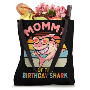 Mommy of the Shark Birthday Mom Matching Family Tote Bag