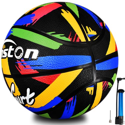 Senston 29.5 Basketball Size 7 Basketball Ball Official Size 7 Street Basketballs with Pump