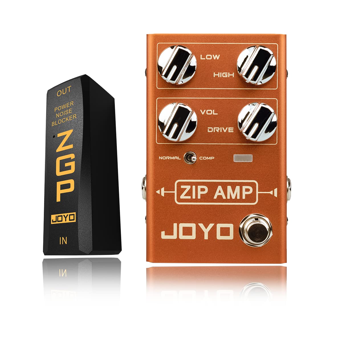 JOYO R-04 ZIP AMP Overdrive Pedal Bundle with JP-06 Noise Blocker Pedal Power Supply