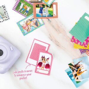 Fujifilm Instax Mini Instant Film, Twin Packs (3 Pack, Total 60,Sheets) 40 Sticker Film Frames + Photo Bouquet Holder