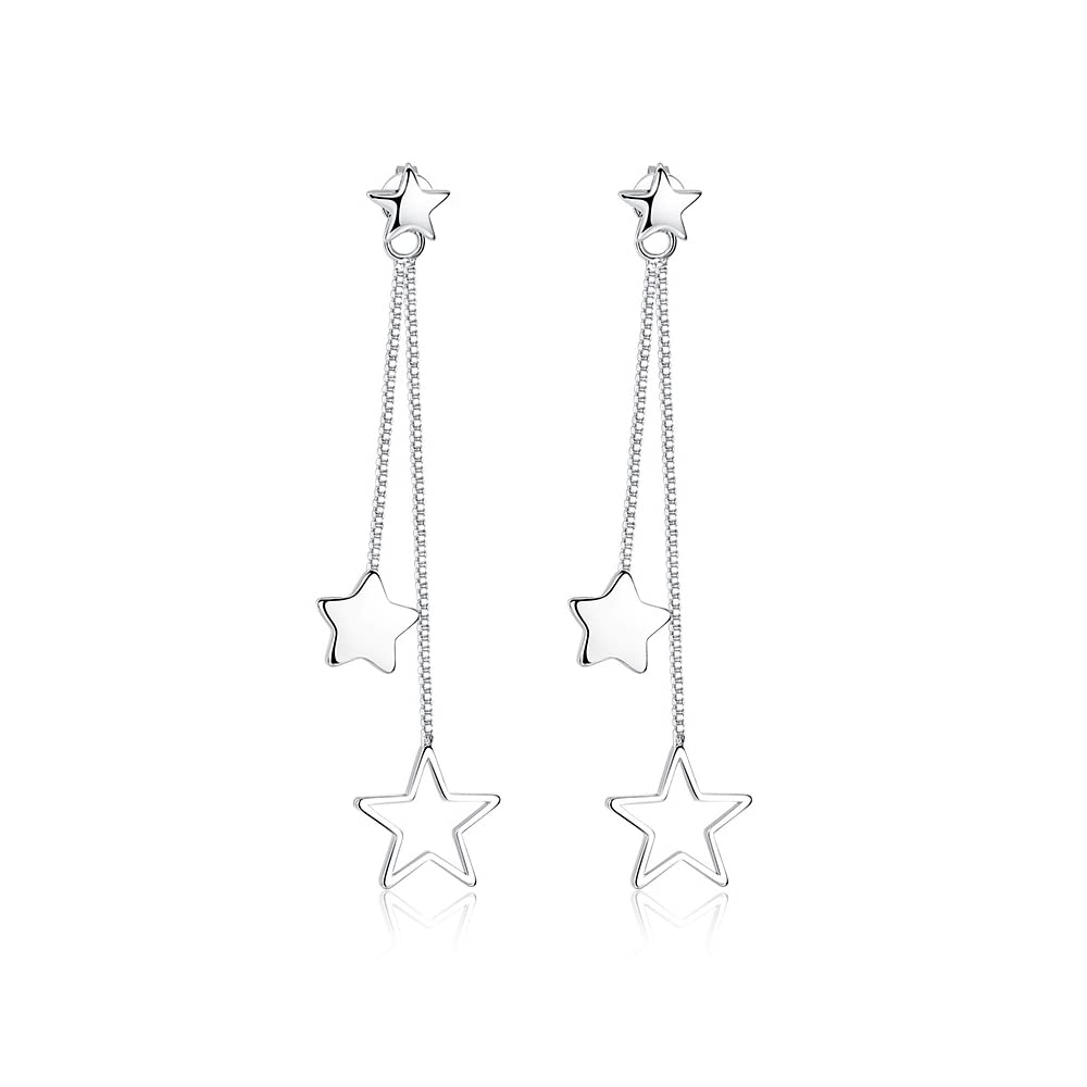 Sterling Silver Star Earrings For Women