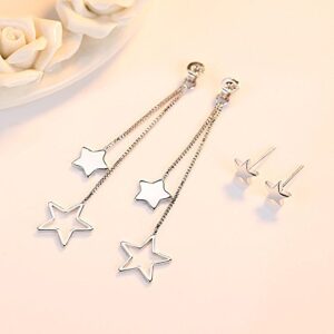 Sterling Silver Star Earrings For Women