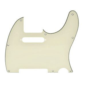 Dopro 8 Hole Tele Style Guitar Pickguard TL Pick Guard with Pickup Mounting Screw Holes for Tele/Telecaster Aged White 3 Ply