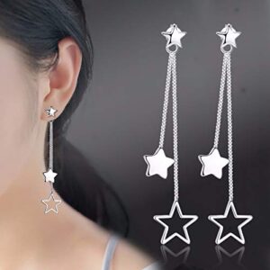 Sterling Silver Star Earrings For Women