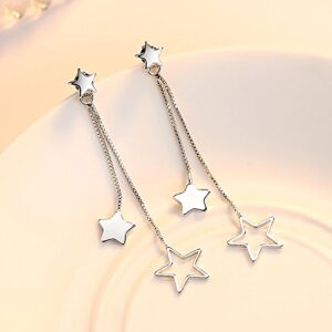 Sterling Silver Star Earrings For Women