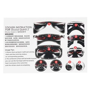 VR Controller Stickers, VR Protective Sticker Accurately Paste Detachable Unique Style PVC Skin for Oculus Quest 2