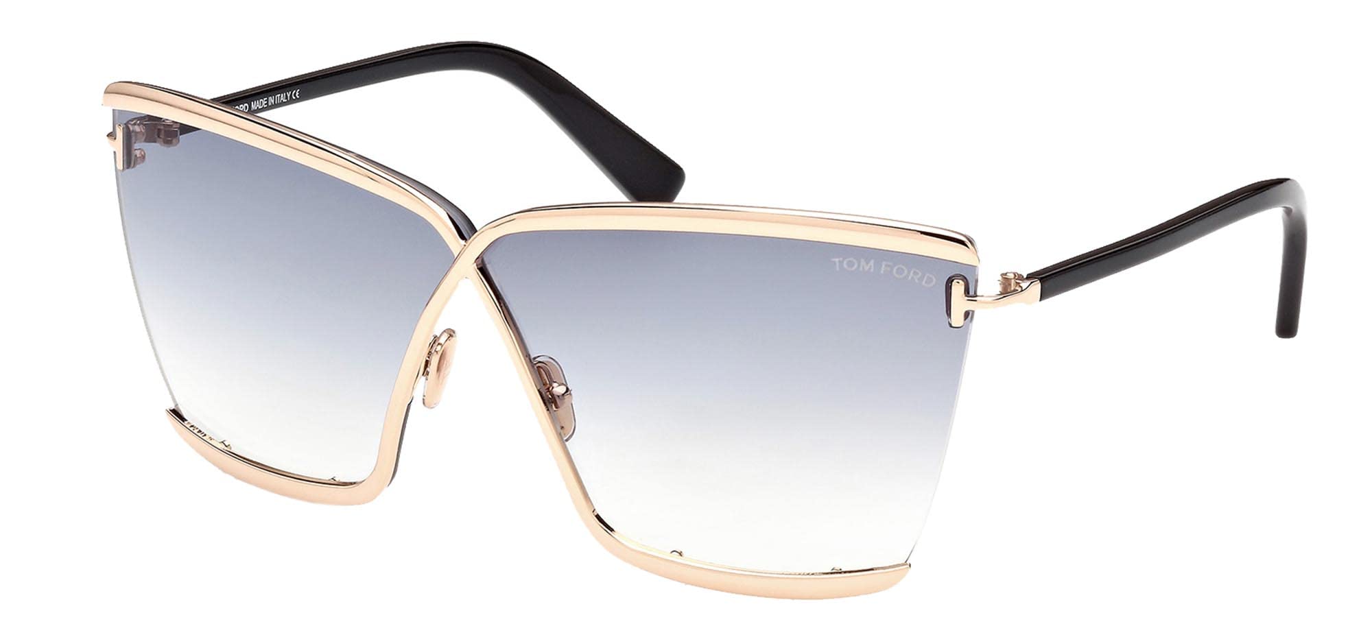 Tom Ford ELLE-02 FT 0936 Shiny Rose Gold/Grey Shaded 71/1/130 women Sunglasses