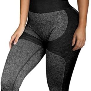 OLCHEE Women’s Workout Sets 2 Piece - Seamless Yoga Leggings and Cross-Strap Sports Bra Gym Outfits Activewear Matching Set - Black Medium