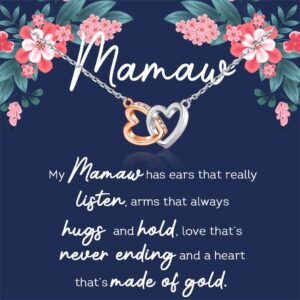 Lywjyb Birdgot Mamaw Jewelry Grandma Grandmother Christmas Gifts Mamaw Gifts from Grandson Grandkids (Mamaw ne card)