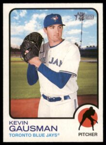 baseball mlb 2022 topps heritage #115 kevin gausman nm near mint blue jays