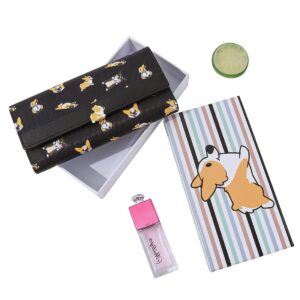 BAYSTORY Baystory Corgi Women Big Spender Clutch Travel Organizer Large Travel Purse Perfect Carry-All Money Manager Tri-fold