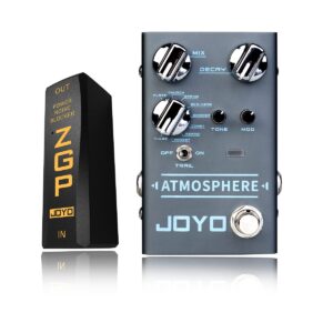 joyo r-14 atmosphere reverb pedal bundle with jp-06 noise blocker pedal power supply