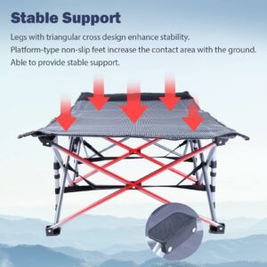 KOKSRY Camping Cot, Folding Cot Bed for Adults,Portable Camp Cots for Sleeping with Mattress and Carry Bag