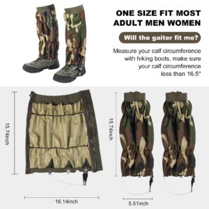 Uponauot Adjustable Snake Gaiters for Men Women Snake Bite Protection Chaps Snake Proof Boots Gaiters Snake Guards Leg Gaiters (Snake Proof Gaiters - Camo)