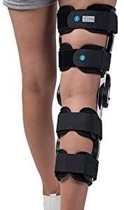 XBJYDMBDD ROM Knee Brace Hinged Knee Brace Patella Injury Fixator Bracket Medical Orthopedic Protector Adjustable Leg Stabilizer Knee Orthosis Splint Adjustable Knee Immobilizer