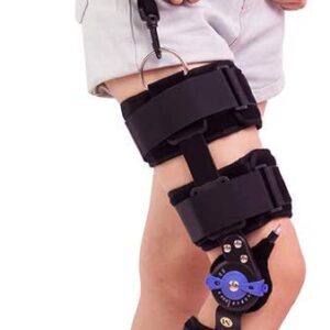 Hinged Knee Brace ROM Knee Brace For Arthritis Joint Pain Meniscus Tear For Knee Injury Recovery Relieve Knee Burden Length Angle Adjustment Carbon Fiber Material Adjustable Knee Immobilizer