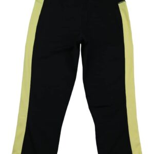 Ideology Colorblocked Cropped Leggings, Small (Noir English Yellow)