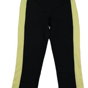 Ideology Colorblocked Cropped Leggings, Small (Noir English Yellow)