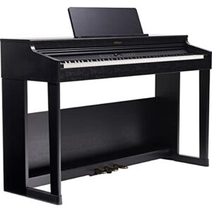 Roland RP701 88-Key SuperNATURAL Classic Digital Piano, with Bench & Stand, Black Bundle with Studio Monitor Headphones