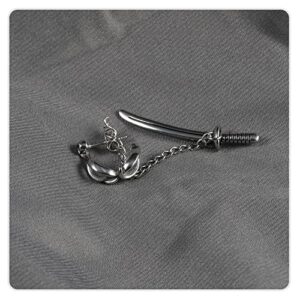 Nsitbbuery Hip Hop Nightclub Bar Knife Chain Dangle Earrings Sword Stud Earrings