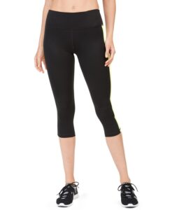 ideology colorblocked cropped leggings, small (noir english yellow)