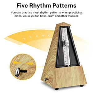 Donner Mechanical Metronome for Piano Guitar Drum Violin Saxophone Musician, Track Beat and Tempo, Loud Sound, Steel Movement, DPM-1