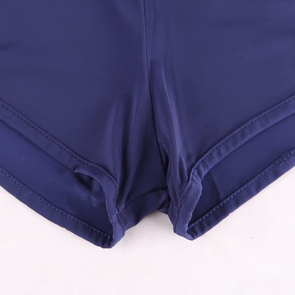 Mens Boxer Briefs with Large Split Sides No Inner Lining Color Navy Blue Size L