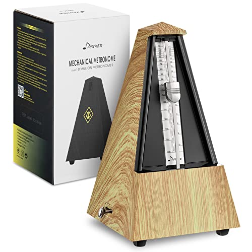 Donner Mechanical Metronome for Piano Guitar Drum Violin Saxophone Musician, Track Beat and Tempo, Loud Sound, Steel Movement, DPM-1