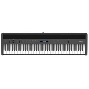 Roland FP-60X 88-Key SuperNATURAL Portable Digital Piano, Black Bundle with Stand, Bench, Sustain Pedal, Studio Monitor Headphones (Black)