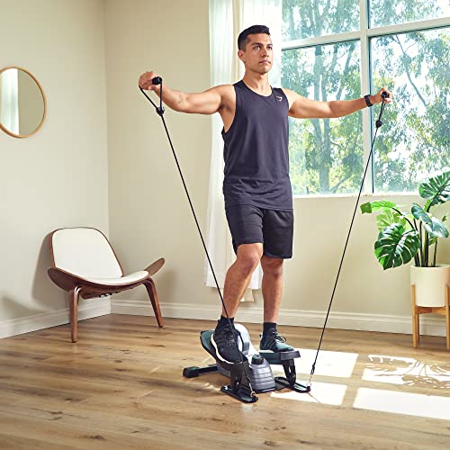 Sunny Health & Fitness Portable Stand Up Elliptical with Resistance Bands - SF-E320051