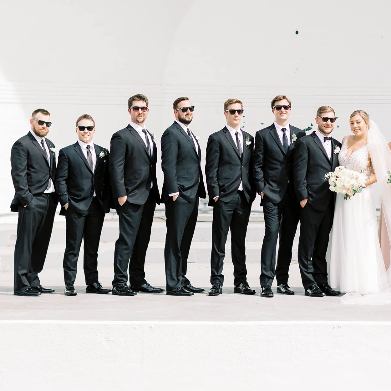 There Forever Studio Set of 10 Groom Squad Sunglasses for the Groomsmen. Groom, Best Man, Groomsman Wedding or Bachelor Party Gifts