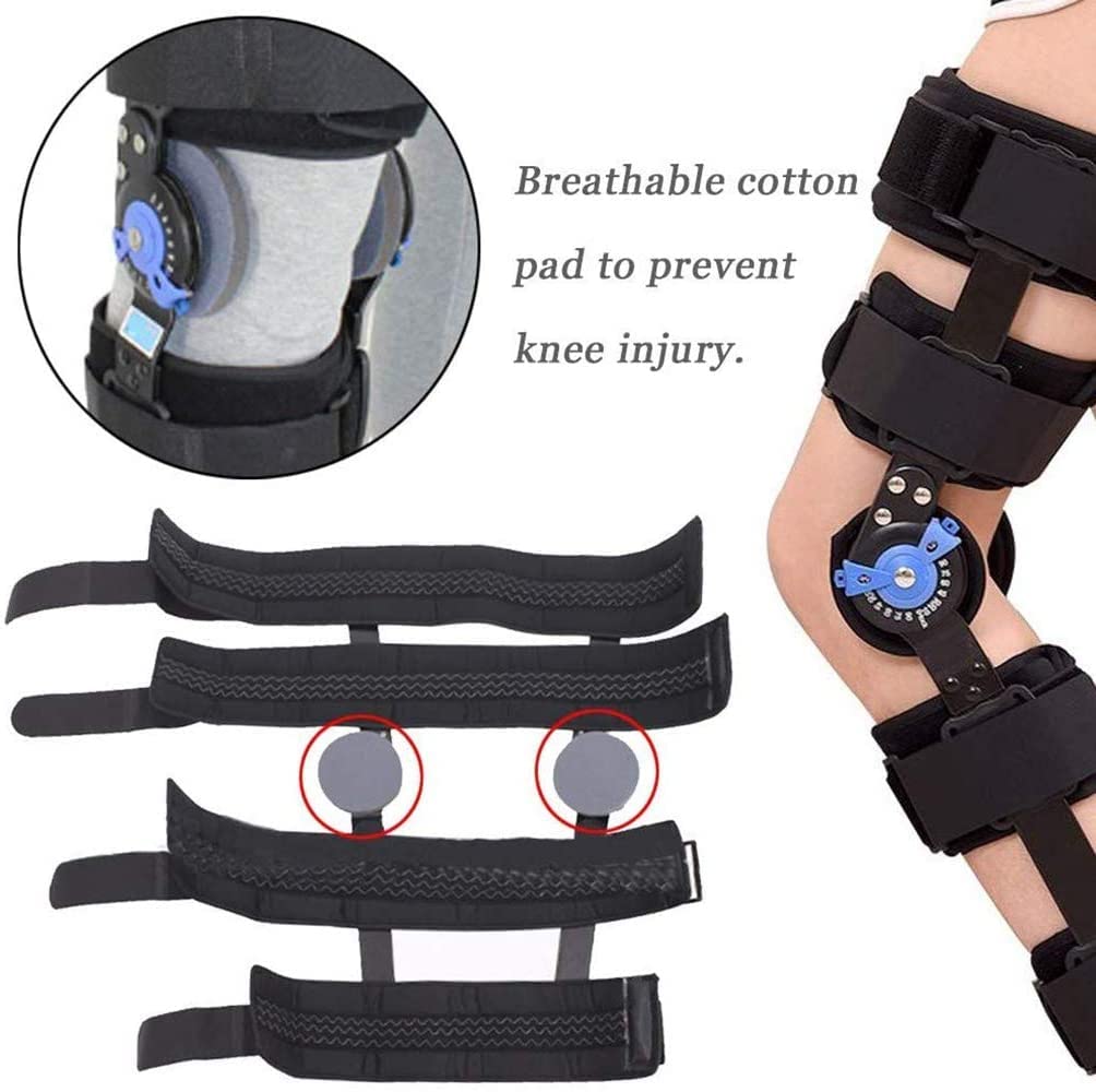 Hinged Knee Brace ROM Knee Brace For Arthritis Joint Pain Meniscus Tear For Knee Injury Recovery Relieve Knee Burden Length Angle Adjustment Carbon Fiber Material Adjustable Knee Immobilizer